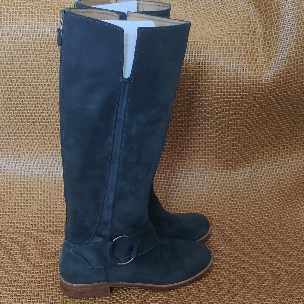 OLUKAI Holo Lio II Suede Riding Boot Sage Green sz 8